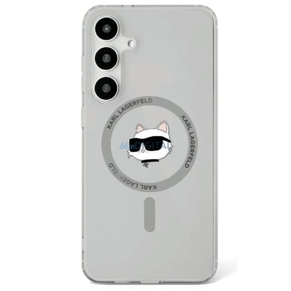 Karl Lagerfeld KLHMS25MHLSCHK IML Metal Choupette Head Husă compatibilă MagSafe Samsung Galaxy S25 Plus - negru