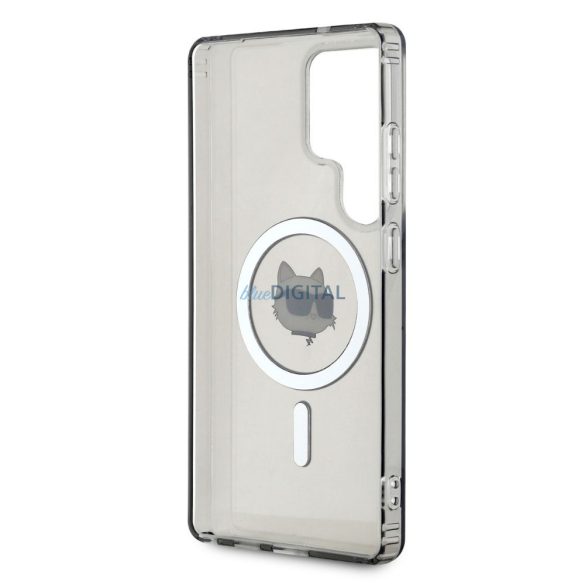 Karl Lagerfeld KLHMS25LHLSCHK IML Metal Choupette Head Husă compatibilă MagSafe Samsung Galaxy S25 Ultra - negru