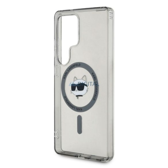 Karl Lagerfeld KLHMS25LHLSCHK IML Metal Choupette Head Husă compatibilă MagSafe Samsung Galaxy S25 Ultra - negru