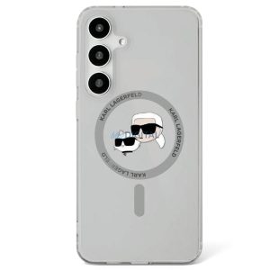 Karl Lagerfeld KLHMS25MHLSKCK IML Metal KC Heads Carcasă compatibilă MagSafe pentru Samsung Galaxy S25 Plus - negru