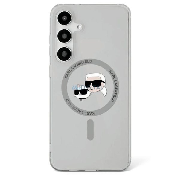 Karl Lagerfeld KLHMS25MHLSKCK IML Metal KC Heads Carcasă compatibilă MagSafe pentru Samsung Galaxy S25 Plus - negru