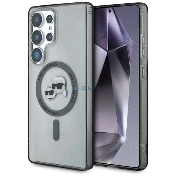 Karl Lagerfeld KLHMS25LHLSKCK IML Metal KC Heads Carcasă compatibilă MagSafe Samsung Galaxy S25 Ultra - negru