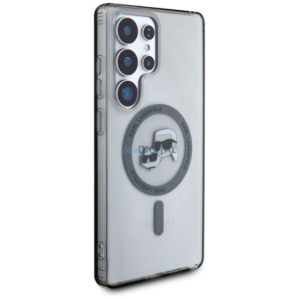 Karl Lagerfeld KLHMS25LHLSKCK IML Metal KC Heads Carcasă compatibilă MagSafe Samsung Galaxy S25 Ultra - negru