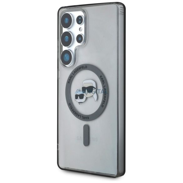 Karl Lagerfeld KLHMS25LHLSKCK IML Metal KC Heads Carcasă compatibilă MagSafe Samsung Galaxy S25 Ultra - negru