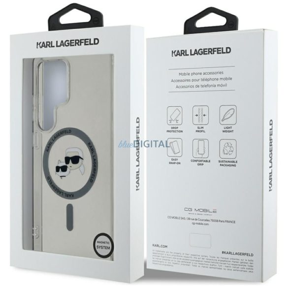 Karl Lagerfeld KLHMS25LHLSKCK IML Metal KC Heads Carcasă compatibilă MagSafe Samsung Galaxy S25 Ultra - negru