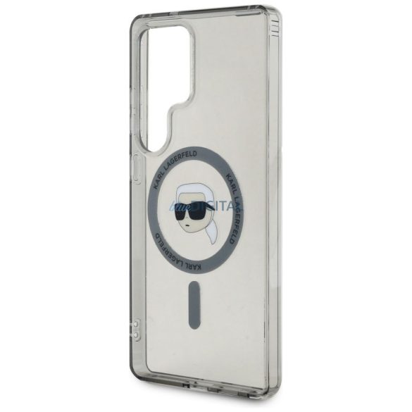 Karl Lagerfeld KLHMS25LHLSKIK IML Metal Karl Heads Carcasă compatibilă MagSafe Samsung Galaxy S25 Ultra - negru
