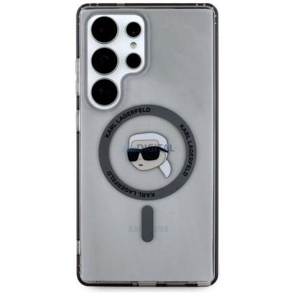 Karl Lagerfeld KLHMS25LHLSKIK IML Metal Karl Heads Carcasă compatibilă MagSafe Samsung Galaxy S25 Ultra - negru