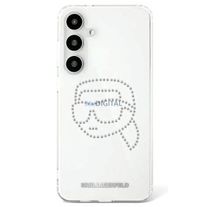 Karl Lagerfeld KLHCS25SHKHDCELT IML Rhinestones Karl Husă pentru cap Samsung Galaxy S25 - transparent