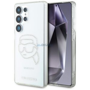 Karl Lagerfeld KLHCS25LHKHDHDCELT IML Rhinestones Karl Head caz Samsung Galaxy S25 Ultra - transparent