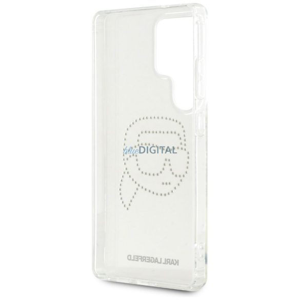 Karl Lagerfeld KLHCS25LHKHDHDCELT IML Rhinestones Karl Head caz Samsung Galaxy S25 Ultra - transparent