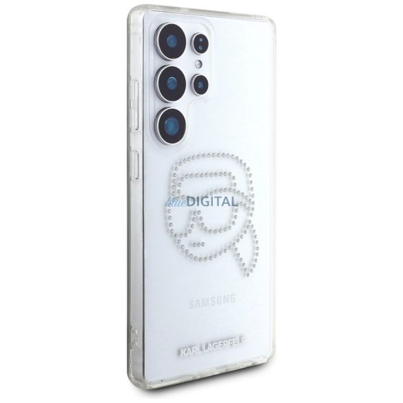 Karl Lagerfeld KLHCS25LHKHDHDCELT IML Rhinestones Karl Head caz Samsung Galaxy S25 Ultra - transparent