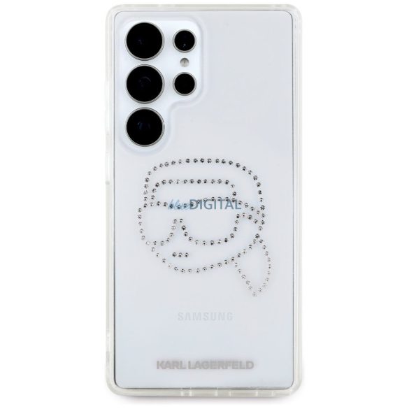 Karl Lagerfeld KLHCS25LHKHDHDCELT IML Rhinestones Karl Head caz Samsung Galaxy S25 Ultra - transparent