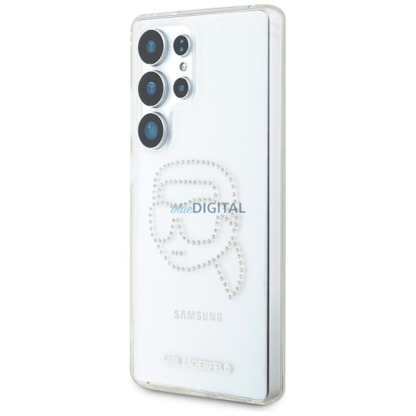 Karl Lagerfeld KLHCS25LHKHDHDCELT IML Rhinestones Karl Head caz Samsung Galaxy S25 Ultra - transparent