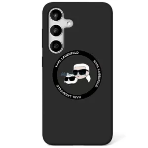 HUSĂ! - Karl Lagerfeld KLHMS25MSKCHTCK Carcasă din silicon cu două capete compatibile MagSafe pentru Samsung Galaxy S25 Plus - negru