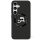 Karl Lagerfeld KLHMS25MSKCHTCK Carcasă din silicon cu două capete compatibile MagSafe pentru Samsung Galaxy S25 Plus - negru