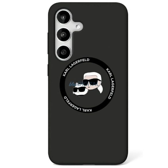 Karl Lagerfeld KLHMS25MSKCHTCK Carcasă din silicon cu două capete compatibile MagSafe pentru Samsung Galaxy S25 Plus - negru