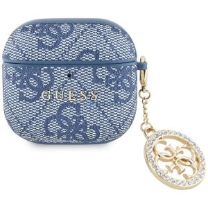 Guess GUA4P4E4CDB Strass Charm carcasă AirPods 4 - albastru