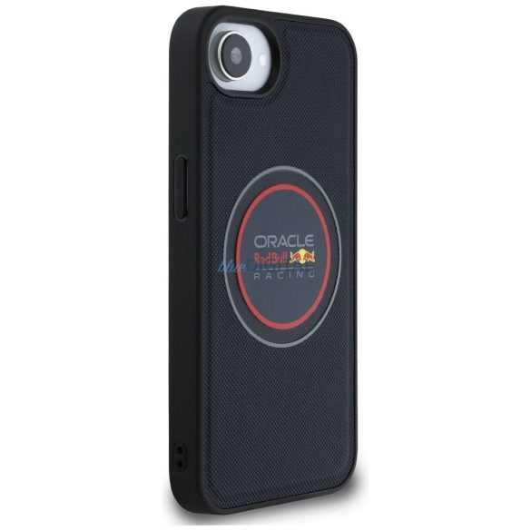 Red Bull RBHMPSE424PUMEVR Carcasă compatibilă cu logo PU și inel roșu MagSafe pentru iPhone 16e - Navy Blue
