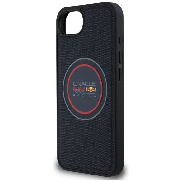 Red Bull RBHMPSE424PUMEVR Carcasă compatibilă cu logo PU și inel roșu MagSafe pentru iPhone 16e - Navy Blue