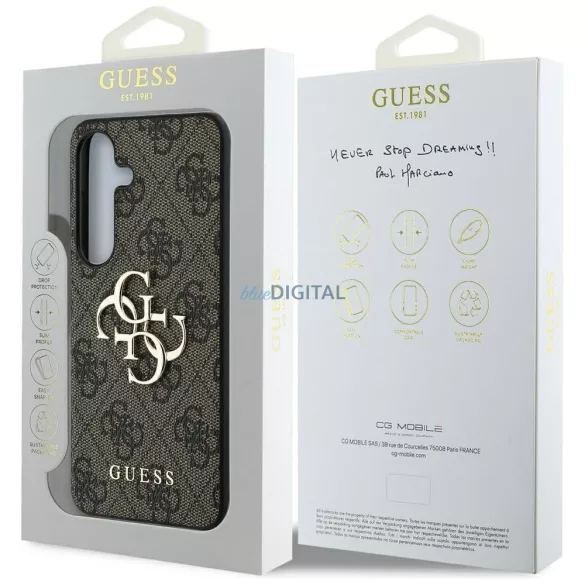 HUSĂ! - GUESS caz pentru SAMSUNG S25 Plus GUHCS25M4GMGBR (Big 4G Logo Classic) în maro