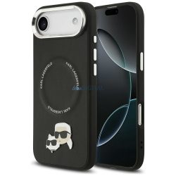   HUSĂ! - Carcasă KARL LAGERFELD pentru IPHONE 17 Air, compatibilă cu MagSafe KLHMP17MPSMLRKCK (PU K&C PINS) negru