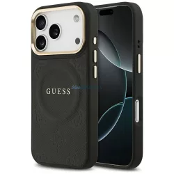   HUSĂ! - GUESS husă pentru IPHONE 17 Pro compatibilă cu MagSafe GUHMP17LPSAMSECK (PU W/ Peony Hot Stamp) negru