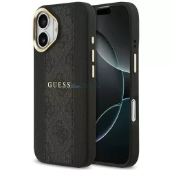   HUSĂ! - GUESS husă IPHONE 17 compatibilă cu MagSafe GUHMP17SPG4SEMCK (PU W/ 4G stripe) negru