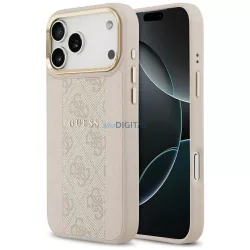   HUSĂ! - GUESS husă pentru IPHONE 17 Pro Max, compatibilă cu MagSafe GUHMP17XPG4SEMCP (PU cu dungă 4G) roz