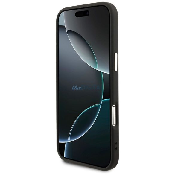 HUSĂ! - GUESS caz IPHONE 17 Air compatibil MagSafe GUHMP17MP4GTDGMK (4G PU W / logo triunghi) aur negru