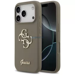   HUSĂ! - GUESS Carcasă pentru IPHONE 17 Pro GUHCP17LSC4GSMW (silicon cu scriere Big 4G) maro