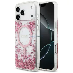   HUSĂ! - GUESS husă pentru IPHONE 17 Pro Max, compatibilă cu MagSafe GUHMP17XRGRGEP (bază din rășină sclipitoare) roz
