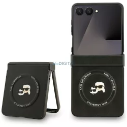   HUSĂ! - KARL LAGERFELD caz SAMSUNG Z Flip7 compatibil MagSafe KLHMZF7PSMLRKCK (PU H&C PINS) negru