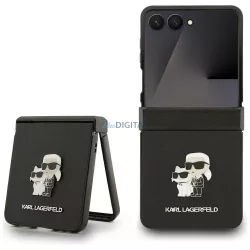   HUSĂ! - KARL LAGERFELD Husă pentru SAMSUNG Z Flip7 KLHCZF7SAPKCNPK (Saffiano KC PIN) negru