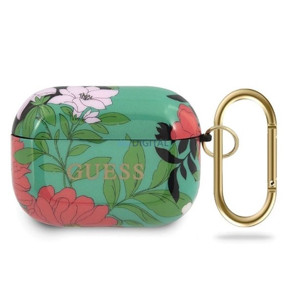 Guess GUACAPTPUBKFL01 N.1 Flower Collection husă AirPods Pro - verde
