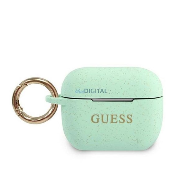 Guess GUACAPSILGLGN Silicon Glitter caz AirPods Pro - verde