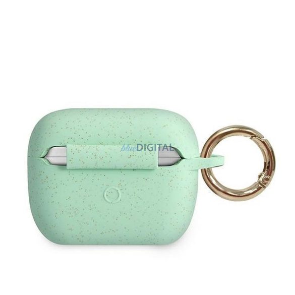 Guess GUACAPSILGLGN Silicon Glitter caz AirPods Pro - verde