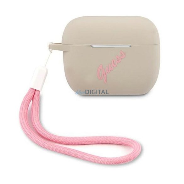 Guess GUACAPLSVSGP Carcasă Vintage din silicon AirPods Pro - bej