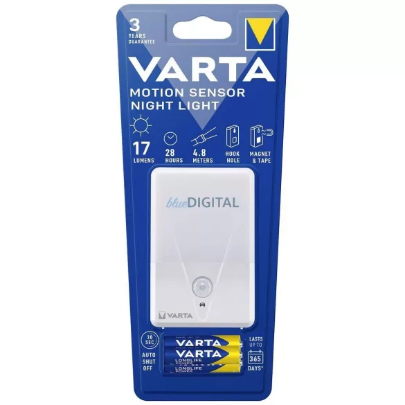 Lumină de noapte cu senzor de mișcare VARTA + 3 baterii R3 (AAA)