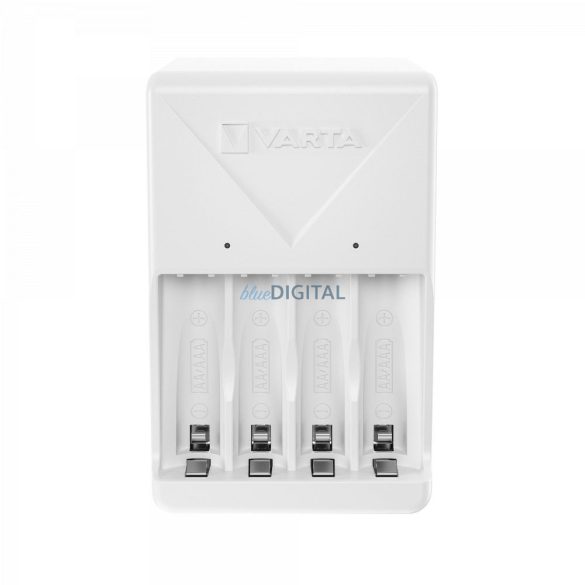 Încărcător de baterii VARTA PLUG pentru încărcarea bateriilor AA/AAA cu 4 baterii AA reîncărcabile (2100 mAh)