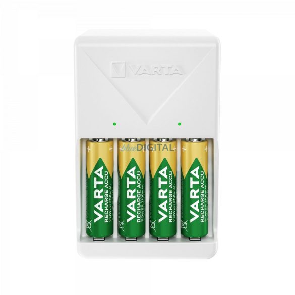 Încărcător de baterii VARTA PLUG pentru încărcarea bateriilor AA/AAA cu 4 baterii AA reîncărcabile (2100 mAh)