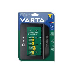   Încărcător VARTA LCD UNIVERSAL pentru încărcarea bateriilor AAA/A/C/D/9V (fără baterii) - negru