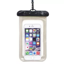   HUSĂ! - Geanta impermeabila pentru telefon mobil cu inchidere din plastic - neagra