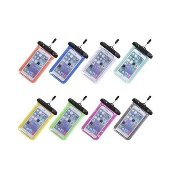 Geanta impermeabila pentru telefon mobil cu inchidere din plastic - neagra