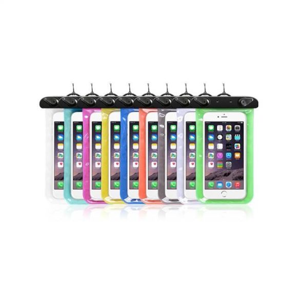 Geanta impermeabila pentru telefon mobil cu inchidere din plastic - neagra