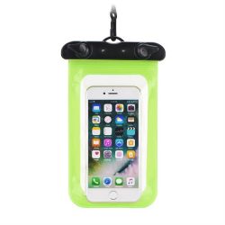   HUSĂ! - Geanta impermeabila pentru telefon mobil cu inchidere din plastic - verde