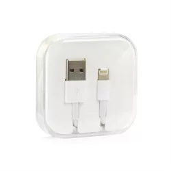 Cablu USB pentru iPhone Lightning 8 pini HD4 1 metru alb BOX
