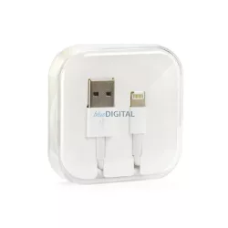 Cablu USB pentru iPhone Lightning 8 pini HD4 1 metru alb BOX