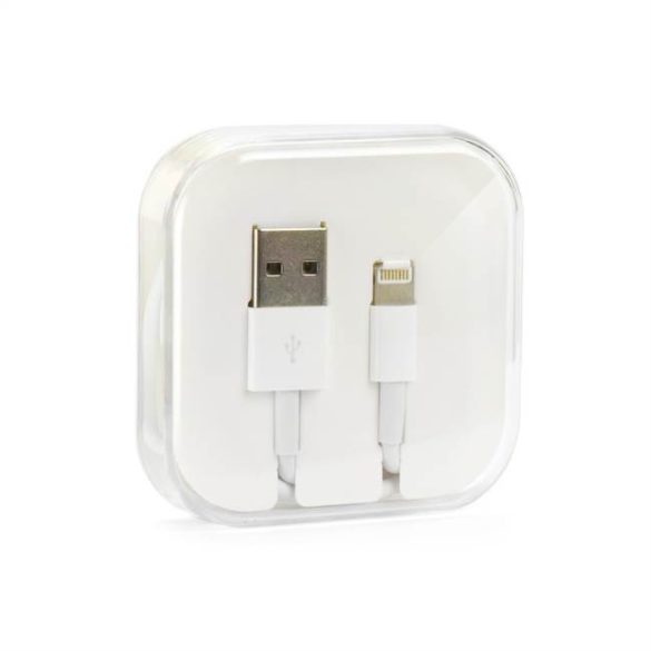 Cablu USB pentru iPhone Lightning 8 pini HD4 1 metru alb BOX