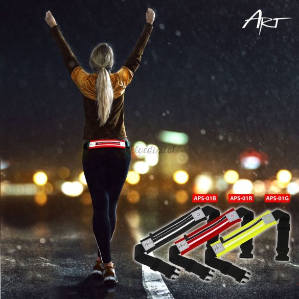 Curea sport cu husă și lumină ART APS-01G verde