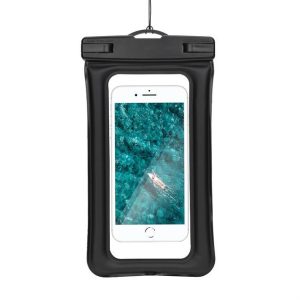 AIRBAG impermeabil pentru telefon mobil cu inchidere din plastic - negru